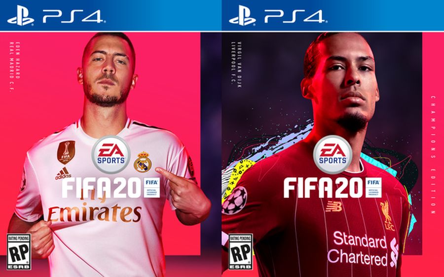 fifa 20 okladki - hazard i van dijk