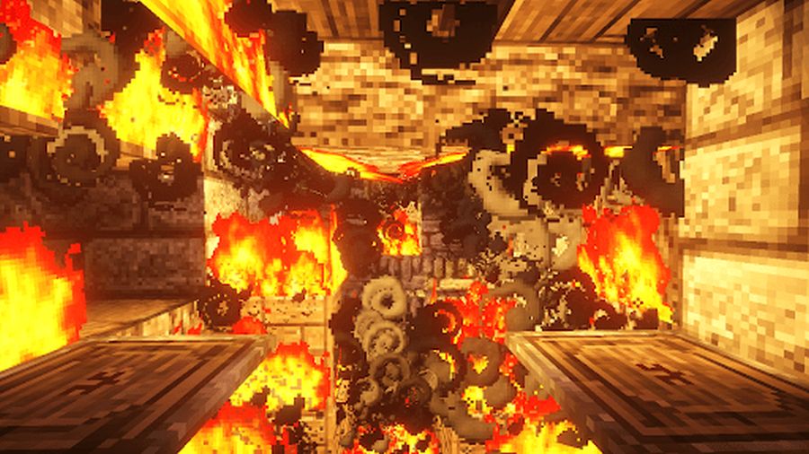 ognisko w Minecraft może spowodować pożar